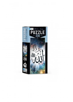 Blue Focus Kutulu 230 Parça Puzzle Allah Lafzı  Mavi Lale