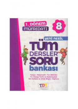 Tdy 8.Sınıf Tüm Dersler  1.Dönem Müfredatı Yeni Nesil Soru Bankası