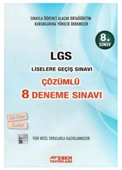 8.Sınıf Lgs 8 Çözümlü Deneme   Esen