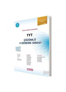 Tyt Çözümlü 4 Deneme Sınavı Mavi Seri   Esen