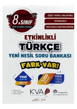 8.Sınıf Etkinlikli  Türkçe Yeni Nesil Soru Bankası    Koray Varol Akademi