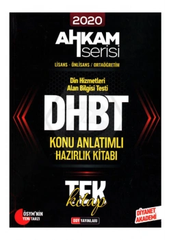 Ahkam Dhbt 2022 Ahkam  Lisans Önlisans Konu Anlatımlı Hazırlık Kitabı