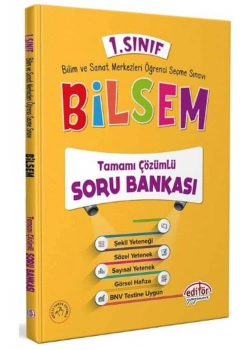Editör 1.Sınıf Bilsem Çözümlü Soru Bankası