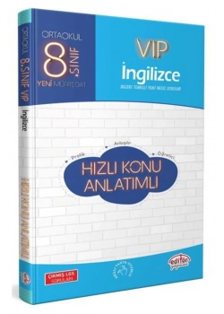 Editör 8.Sınıf İngilizce Hızlı Konu Anlatımlı