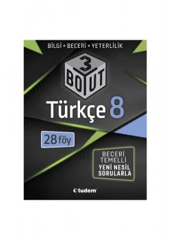 Tudem 8.Sınıf Türkçe 3 Boyut Beceri Temelli Yeni Nesil Sorular
