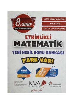 Kva 8.Sınıf Etkinlikli Matematik Yeni Nesil Soru Bankası    Koray Varol Akademi