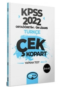 2022 Kpss Ortaöğretim Önlisans Türkçe Yaprak Test  Yediiklim