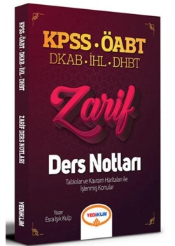 Kpss Öabt Dkab İhl Dhbt Zarif Ders Notları Yediiklim