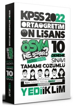 2022 Kpss Ortaöğretim Önlisans 10 Fasikül Deneme  Yediiklim