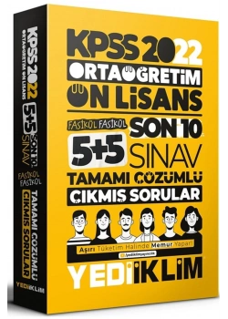 2022 Kpss Ortaöğretim Önlisans Son On Sınav Fasikül Yediiklim