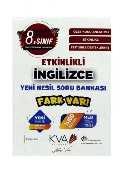 Kva 8.Sınıf Etkinlikli İngilizce Yeni Nesil Soru Bankası    Koray Varol Akademi