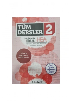 Tudem 2.Sınıf Tüm Dersler Kazanım Odaklı Hba  Konu Anlatımlı Çözümlü Soru Bankası