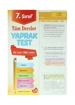 Element 7.Sınıf Tüm Dersler Yaprak Test