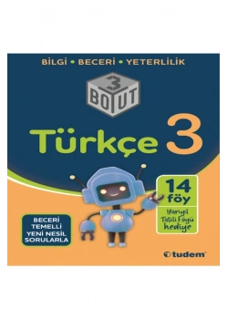 Tudem 3.Sınıf Türkçe 3 Boyut 14 Föy