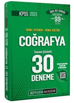 Pegem 2021 Kpss Gy Gk Coğrafya  30 Çözümlü Deneme
