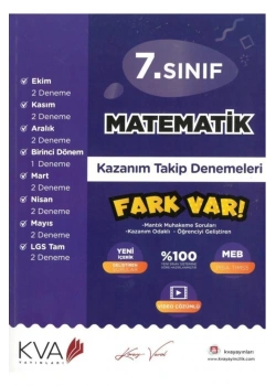 Kva 7.Sınıf Matematik Kazanım Takip Denemeleri  Koray Varol Akademi