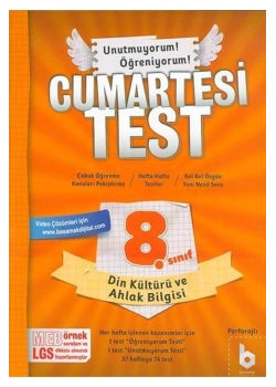 Basamak 8.Sınıf Din Kültürü Cumartesi Test
