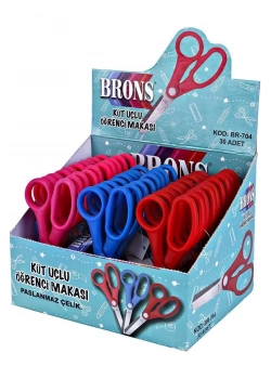 Brons Öğrenci Makası Küt Uçlu - Br 704