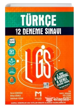 Mozaik 8.Sınıf Lgs Türkçe 12 Deneme Sınavı