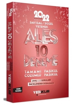 2022 Ales Sayısal Sözel Çözümlü 10 Deneme Sınavı  Yediiklim
