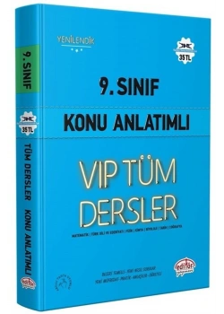 *Kampanya* Editör 9.Sınıf Vip Tüm Dersler Konu Anlatım