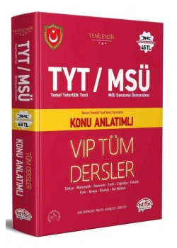 Editör Tyt Msü Vip Tüm Dersler Konu Anlatım