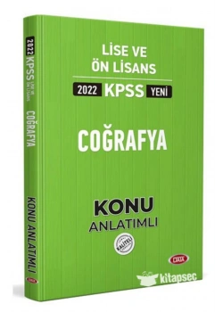 Data 2022 Kpss Lise Önlisans Coğrafya Konu Anlatımlı