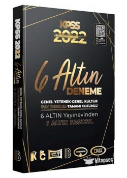 Kpss 2022 Gy Gk Tüm Dersler 6 Altın Çözümlü Deneme  B.Hocam