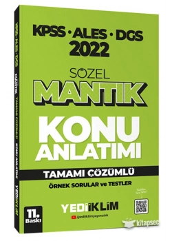 Kpss Ales Dgs 2022 Sözel Mantık Konu Anlatım Çözümlü Testler  Yediiklim