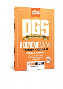 Dgs 2023 Sayısal Sözel 8 Çözümlü Deneme  Yediiklim
