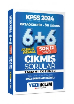 Kpss 2024 Ortaöğretim Önlisans Son 12 Sınav Çıkmış Çözümlü Sorular  Yediiklim