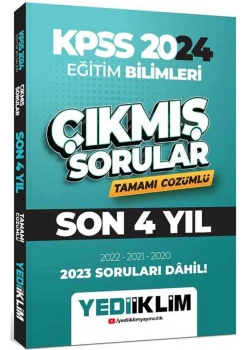 Kpss 2024 Eğitim Bilimleri 2020-2023 Çıkmış Çözümlü Sorular  Yediiklim