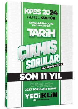 Kpss 2024 Gk 2013-2022 Tarih Çıkmış Çözümlü Sorular  Yediiklim