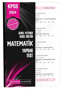 Pegem 2024 Kpss Gy Gk Matematik Yaprak Test
