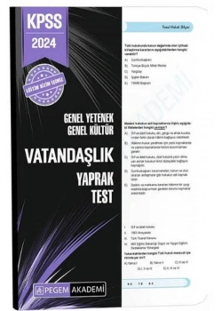 Pegm 2024 Kpss Gy Gk Vatandaşlik Yaprak Test