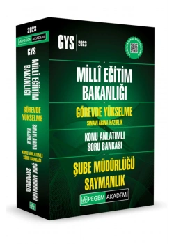 Pegem 2023 Gys Meb Şube Müdürlüğü Saymanlik Konu Anlatimli Soru Bankası