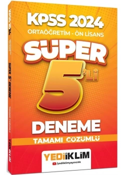 Kpss 2024 İlköğretim Önlisans 5 Çözümlü Deneme  Yediiklim