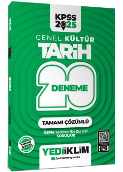Kpss 2025 Gk Tarih 20 Çözümlü Deneme Yediiklim