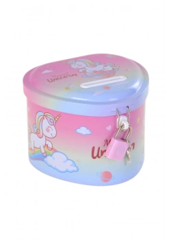 K Smart Kilitli Kumbara Kalp Unıcorn K-0171