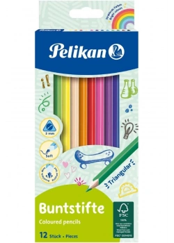 Pelikan 12li Üçgen Kuru Boya 4012700700117