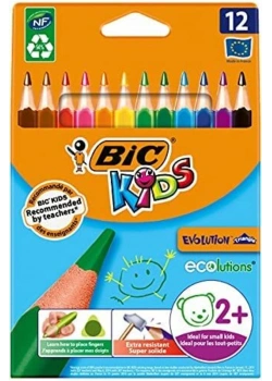 Bic Kids 12 Li Üçgen Jumbo Kuru Boya Küçük Boy 8E+06