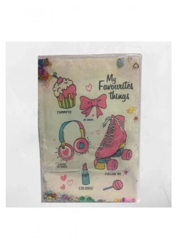 Mikro Nt-255 Beyaz Kapak Simli Pullu Sulu Defter