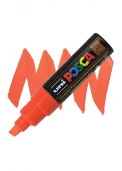 Uni Posca 8.0 Su Bazlı Poster Markörü F.Turuncu Pc-8K