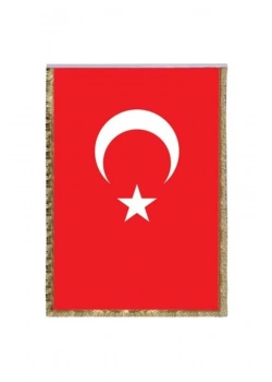 Vatan Makam Türk Bayrağı 100X150 Simli Vt207