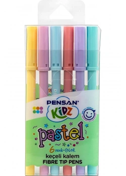 Pensan Kidz Pastel 6 Renk Keçeli Kalem