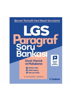 Tudem Lgs Paragraf Soru Bankası+4 Deneme Sınavı