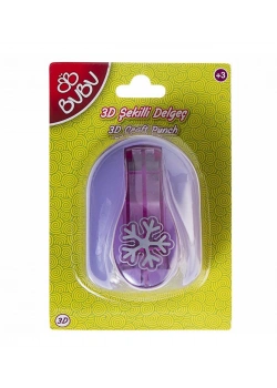 Bu-Bu 3D Kar Tanesi  Şekilli Delgeç  Kod:Bubu-De0021