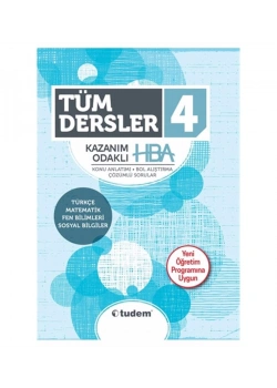 Tudem 4.Sınıf Tüm Dersler Hba Konu Anlatım Soru Bankası