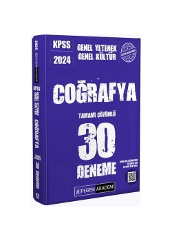 Pegem 2024 Kpss Gk Gy Coğrafya 30 Çözümlü Deneme