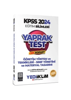 Kpss 2024 Eğitim Bilimleri Öğretim Yöntem Teknikleri Yaprak Test  Yediiklim